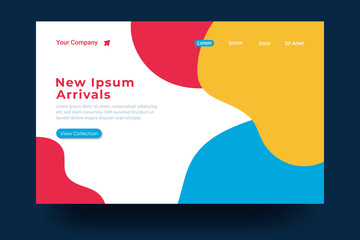 Landing page template Design. Modern flat design concept For landing page, banner, website, homepage, card, ui, or apps. Vector illustration