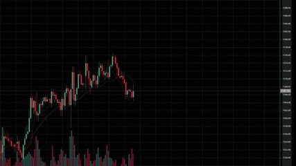 Aufkleber - Stock Market Trading graph candles with alpha channel, Forex, Crypto Currency with technical price graph indicators and data mock up screenshot for trading financial and investment concept