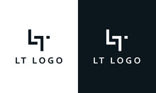 Minimalist Elegant Line Art Letter LT Logo. This Logo Icon Incorporate With Two Letter L And T In The Creative Way.