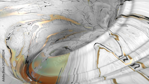 Beautiful background with fluid paint. 3d illustration, 3d rendering.