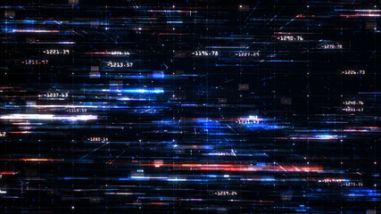 Digital cyberspace and Digital data network connections, Technology abstract background
