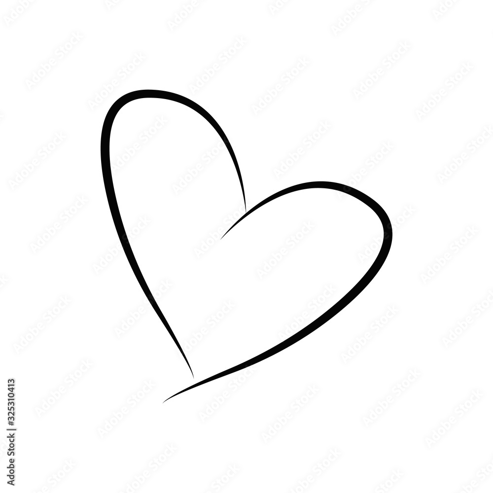 Fototapeta Outline Hand Drawn Heart Icon Vector Heart Collection Illustration For Your Graphic Design Romantyczne Fototapety Ecowall24 Pl