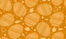 Easter Egg Seamless Orange Pattern. For Clothes, Card, Paper. Duotone Background