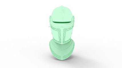 3d illustration of medieval helmet