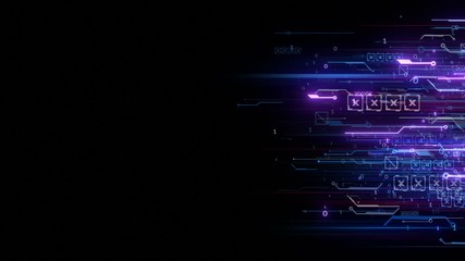 Wall Mural - technology promo title background intro