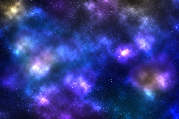 Wall Mural - abstract space background with nebula and stars, night sky and milky way.