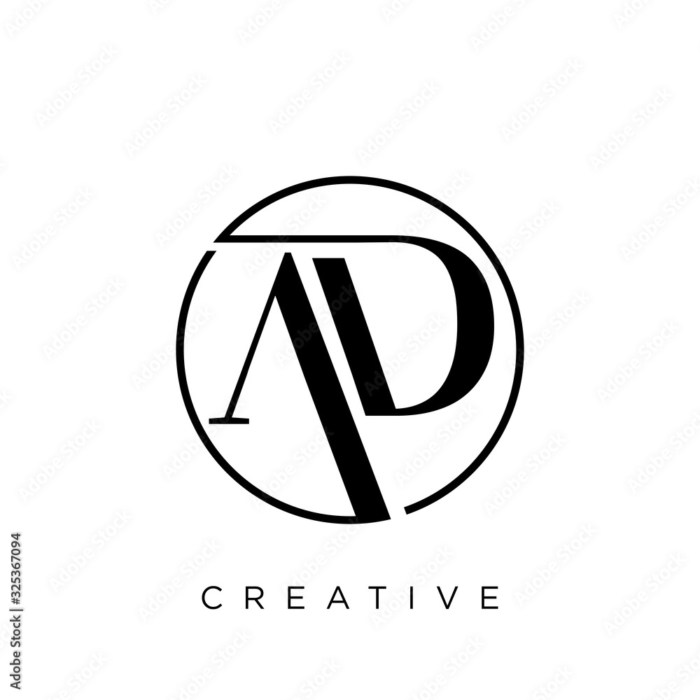 ad logo design vector symbol