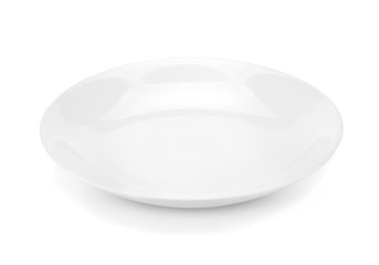 white plate isolated on white background