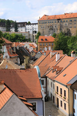 summer landscapes of a european city