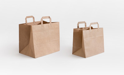 Wall Mural - take away brown paper bags