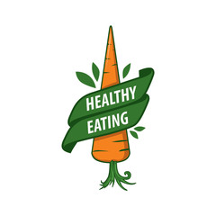 Sticker - Healthy eating. Vector modern illustration, stylish design element