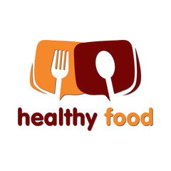 Sticker - Healthy Food Logo Template. Natural product