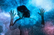 © LUMA - Relaxed woman feeling the universe