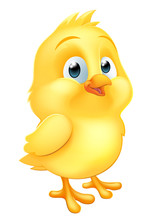 An Easter Chick Little Yellow Baby Chicken Bird Cartoon Character