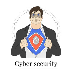 Data protection concept. Isolated illustration for your design, infographic, landing page or app designing.
