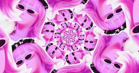 Wall Mural - Motion design. Lady Mannequin in fashion accessories sunglasses. Fashion concept