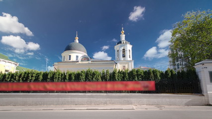 Wall Mural - Church of St. James Zebedee in state Sloboda in Yakovoapostolsky lane timelapse , Moscow, Russia