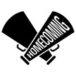 homecoming cheerleading sports megaphone graphic illustration icon