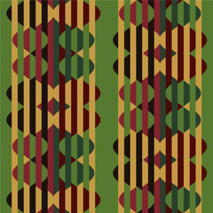 African Tribal Modern Harliquin Waves Seamless PAttern