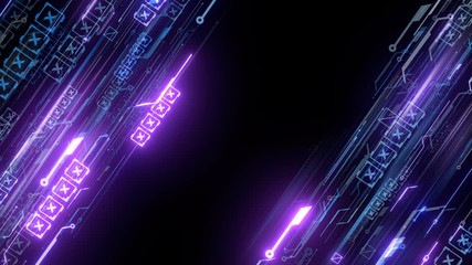 Wall Mural - data transfer visualisation technology circuit backdrop