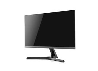Computer monitor or LCD TV isolated on a white background.