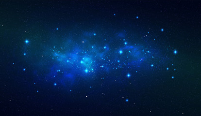 vector cosmic illustration. colorful space background with stars