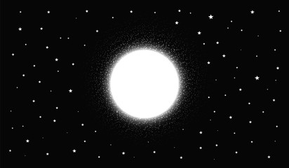 Wall Mural - full moon isolated on dark background. magic vector elements