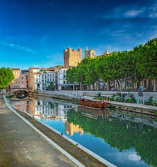 Historic old town of Narbonne, France