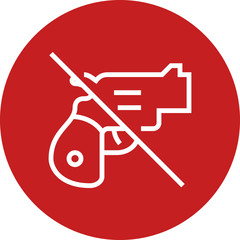 Poster - No Guns Allowed Outline Icon