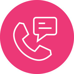 Canvas Print - Talking Telephone Call Outline Icon