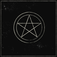 Canvas Print - Pentacle isolated on dark background. Magic vector decorative elements