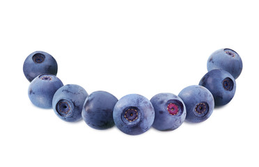 Wall Mural - blueberries isolated on a white background with a clipping path.