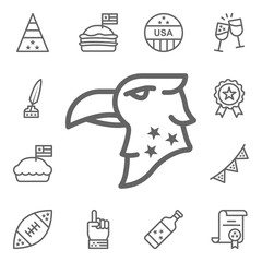 Sticker - Eagle, USA icon. 4th of July icons universal set for web and mobile