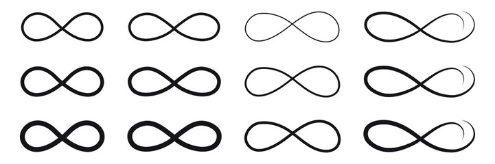Wall Mural - hand drawn infinity symbol, sign doodle icon.