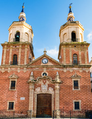 Canvas Print - Exterior view of St Peter and St Paul church in San Fernando, Cadiz.