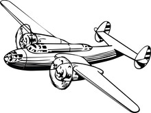 World War 2 Airplane Vector Illustration