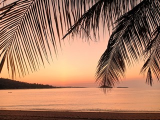 sunset on the beach