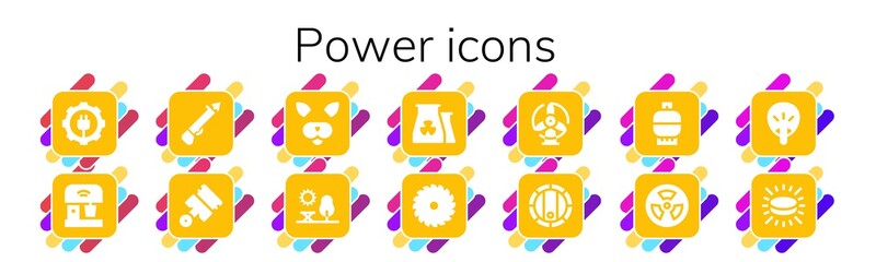 Poster - power icon set