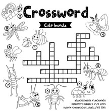 Crossword Puzzle Bug Insect Animals Coloring Version