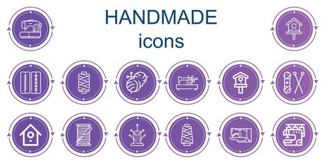 Wall Mural - Editable 14 handmade icons for web and mobile