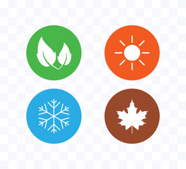 Four season icon. Vector illustration, flat design.