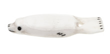 Seal Figurine Carved From Walrus Tusk Isolated