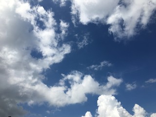 Blue sky with white clouds