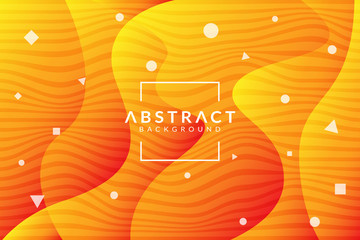 Sticker - Color gradient background design. Abstract geometric background with liquid shapes. Yellow Cool background design for posters. Eps10 vector illustration