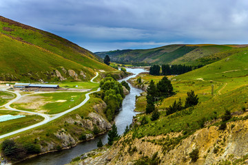 Canvas Print - The road and the river