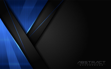 modern dark background and blue lines in 3d abstract style. futuristic background vector illustratio