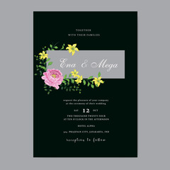 Elegant wedding invitation card template