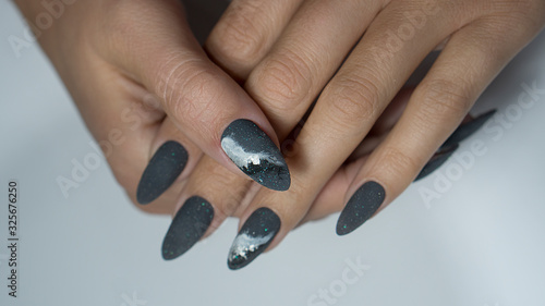 Fotografering Female hands with beautiful nails