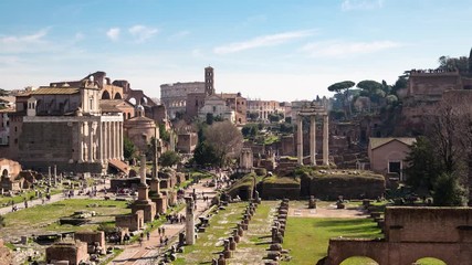 Wall Mural - Rome - Imperial fora - Timelapse 4K 30p