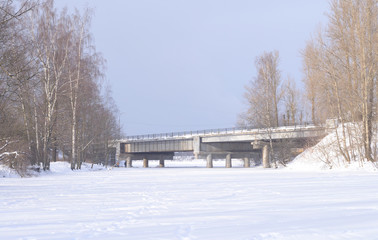 Poster - View of the river Slavyanka.